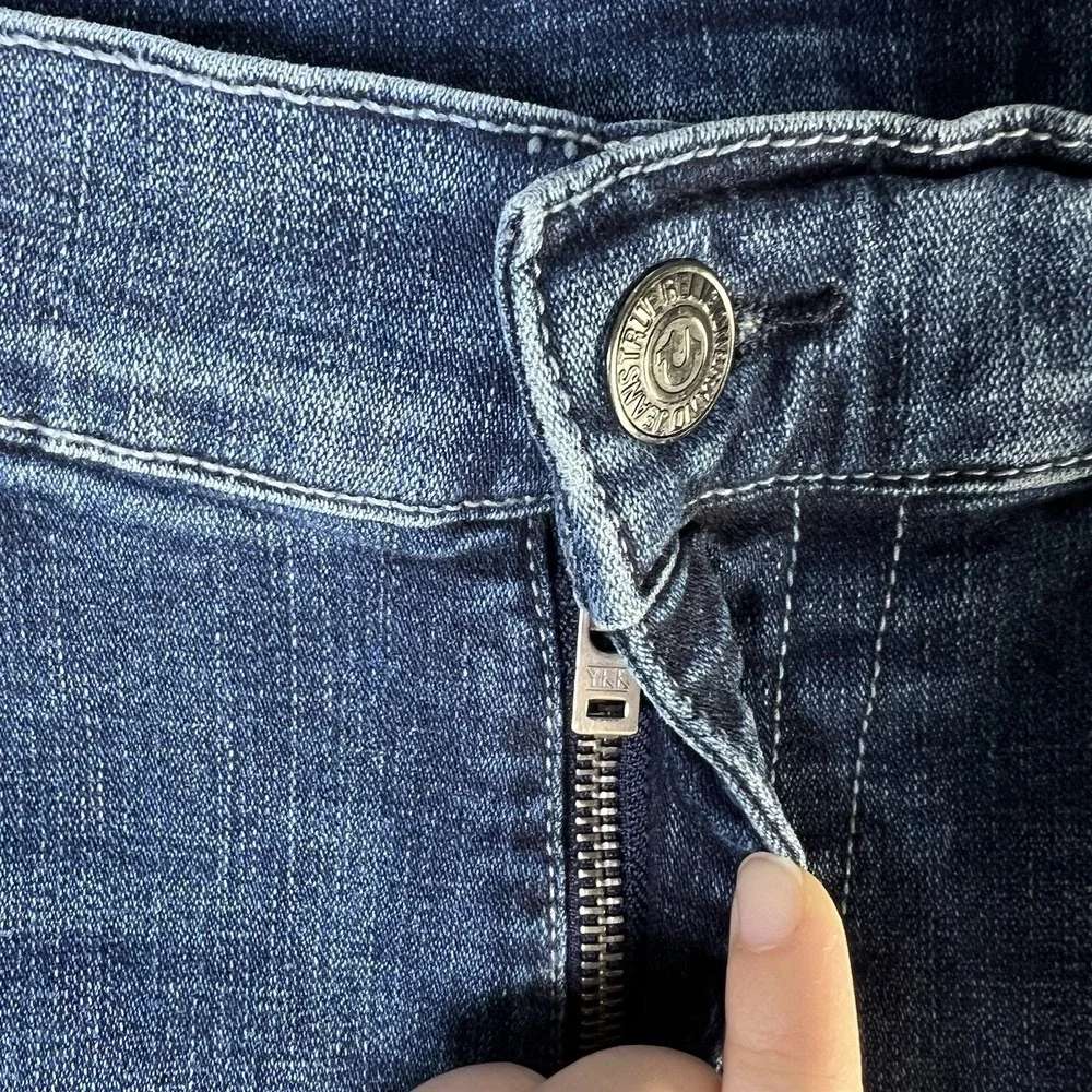 True Religion‎ Mens Sz 34 (36x33) Rocco Denim Jeans Relaxed Skinny Biker Casual